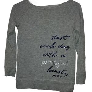 Girls Justice Long Sleeve Grey Shirt Size 8